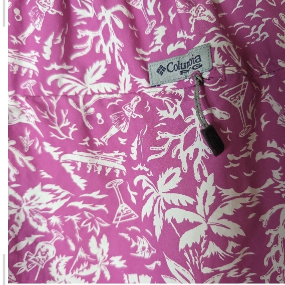 Pre-owned Columbia Pink and White Patterned Shorts - Picture 6 of 8